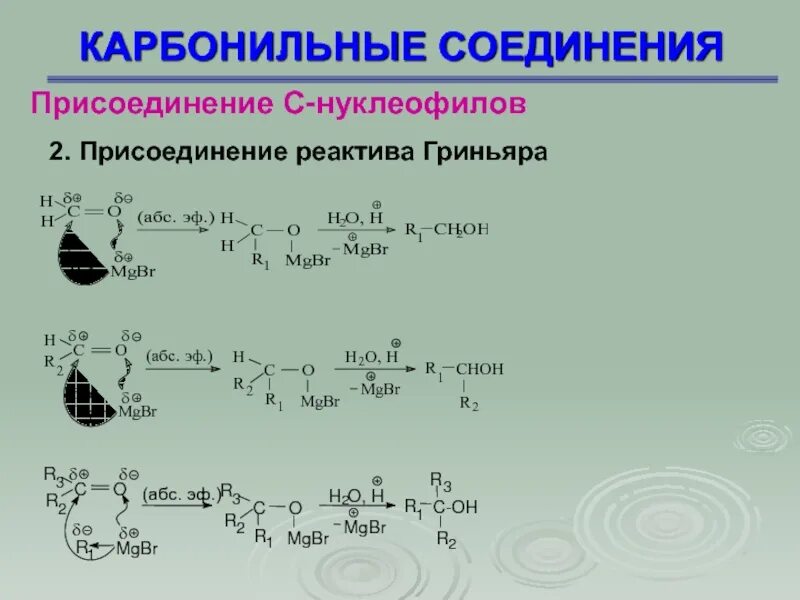 Карбонильные соединения задания. Реактив Гриньяра механизм реакции. Взаимодействие карбонильных соединений с реактивами Гриньяра. Реактив Гриньяра с карбонильными соединениями. Карбонильные соединения. Реакция Гриньяра.