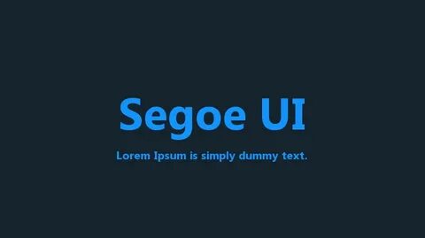 Шрифт segoe