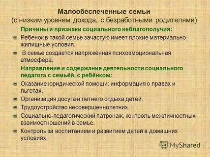 Виды помощи малоимущим гражданам