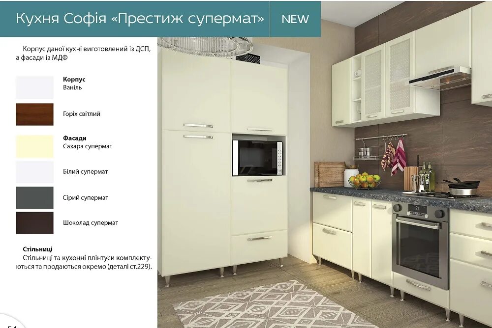 Кухня угловая Берлин 1,1х2,0 м - купить в СПб Складно