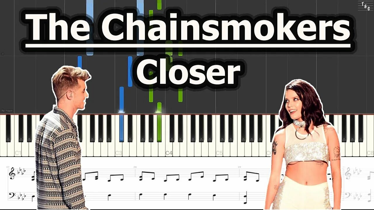 The Chainsmokers, Halsey - closer обложка альбома. Closer Piano Tab. Closer music