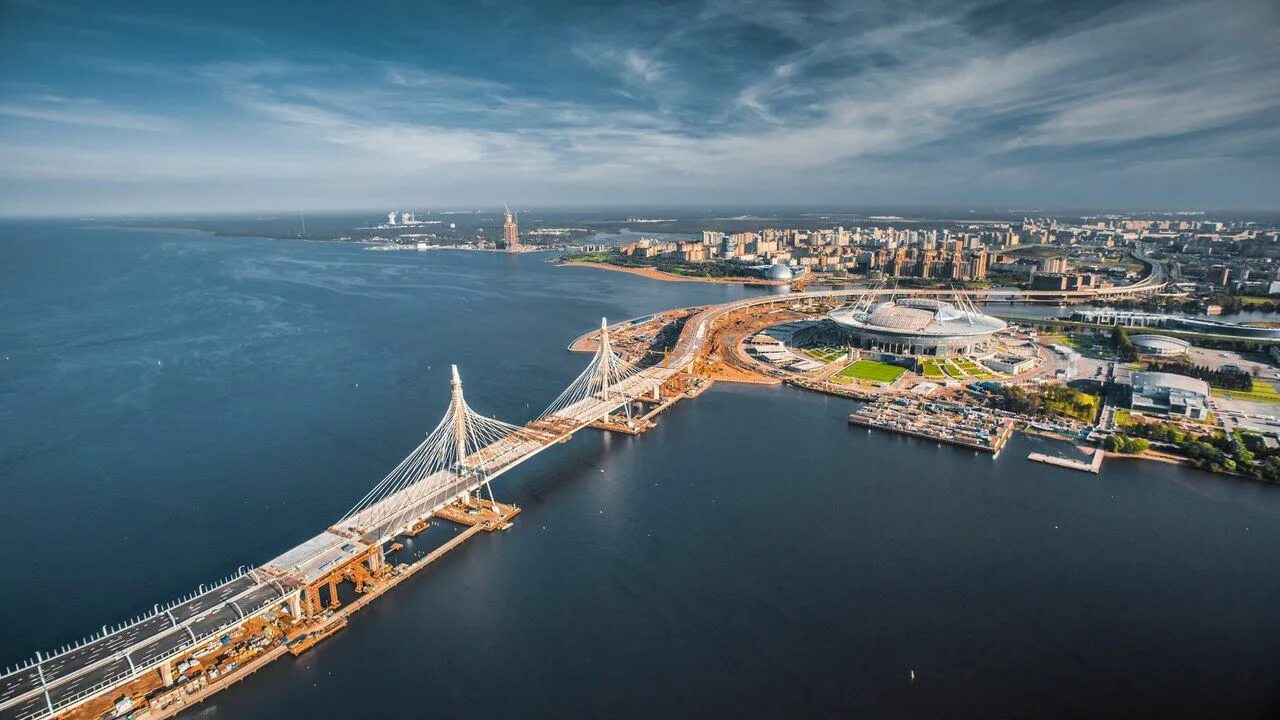 На каком заливе стоит санкт петербург. Зсд крестовский остров. мост зсд санкт-петербург. мост зсд в питере.