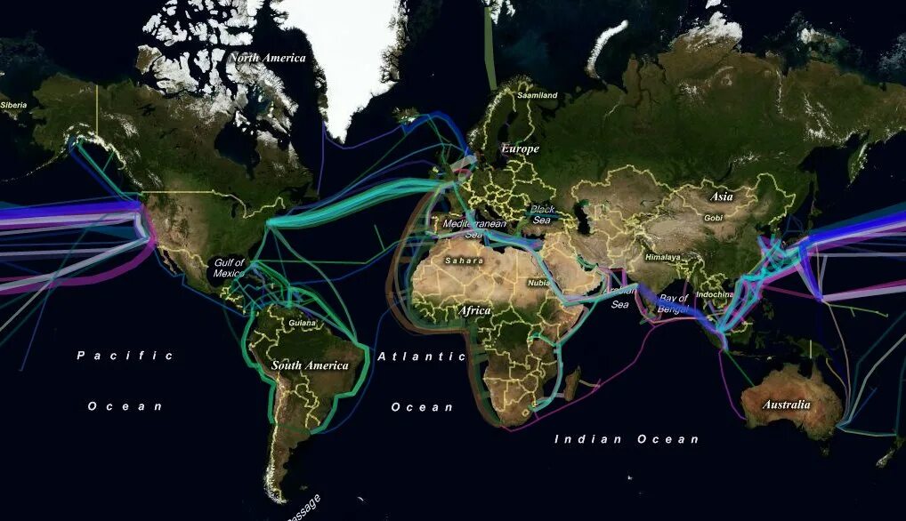 Оптоволоконные кабели в мире карта. Кабели интернета в мире. Карта интернет кабелей. Интернет кабели втмире.