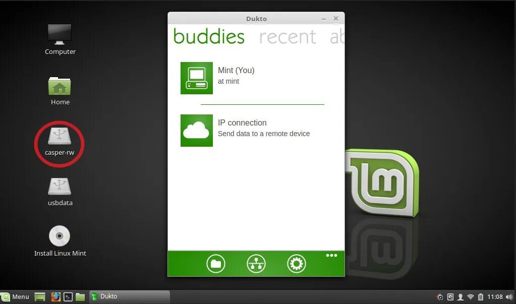 Как на телефоне видео как получить. Linux Mint mobile. Dukto.