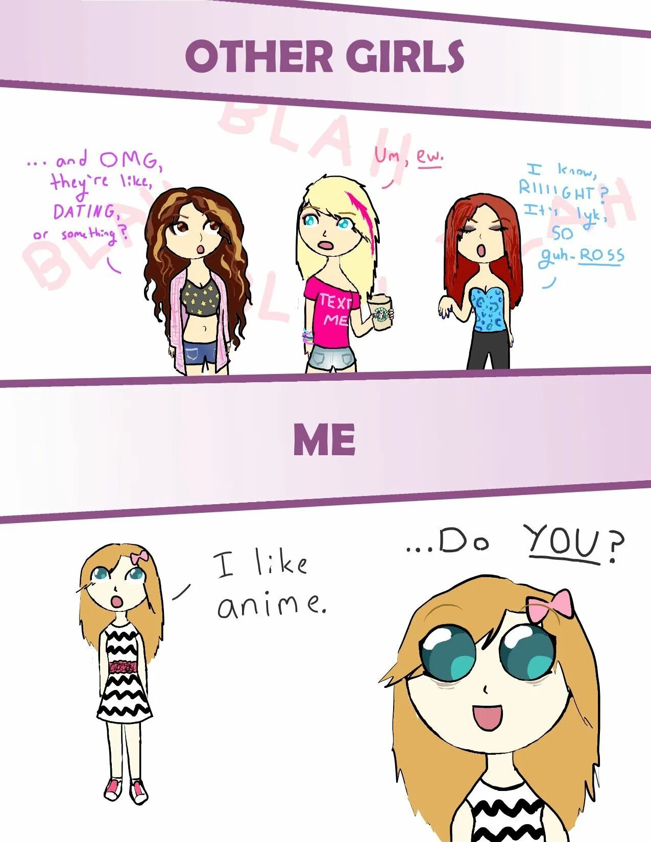 The other is me. Меме other girlsme.. im not like other girls meme. not like other girls. “i&#039;m just a normal girl.” комикс.