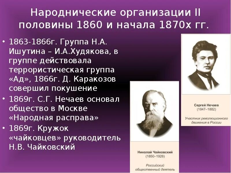 Что было 1860 х. Народнические организации при александре 2 таблица 1870. народнические организации 1860. народнические организации 1870-х. организация н.а. ишутина и и.а. худякова.