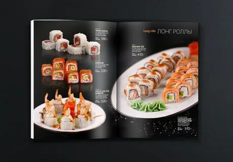 Меню кафе роллы