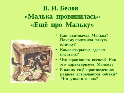 Тест про мальку малька провинилась