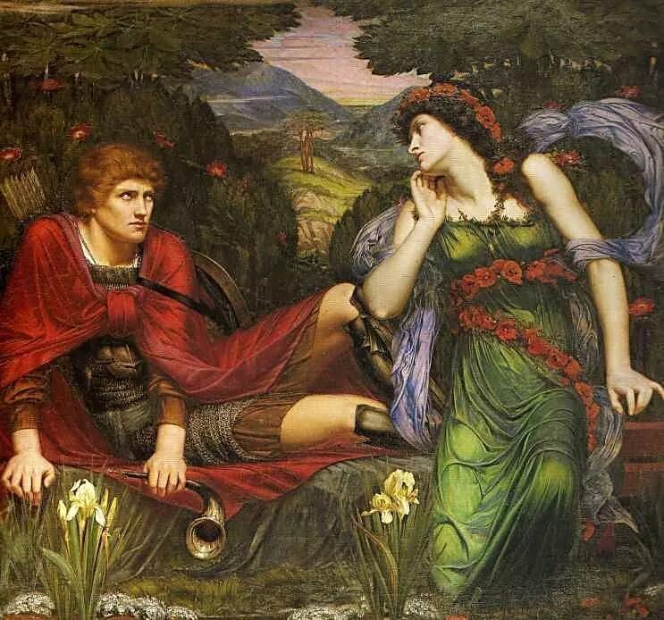 Афродита и адонис. Сидни харольд метьярд. метьярд сидни харольд (sidney harold meteyard, 1868–1947). адонис древнегреческой мифологии. сидни метьярд картины.