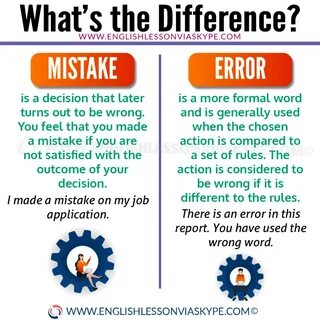 What is the difference between mistake and error? 