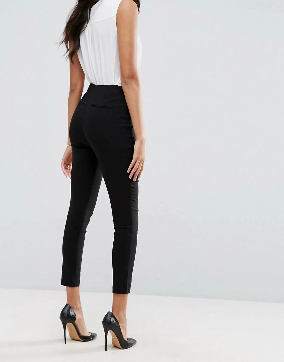 Обтягивающие черные штаны. Брюки skinny High Waist. Скинни фит High Waist. Штаны ASOS to Fit Waist. Облегающие черные брюки женские.