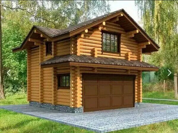 Деревянные дома с гаражом - Золотая Изба