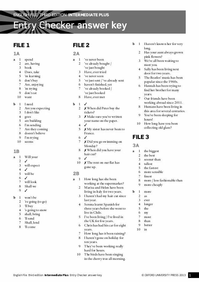 Answers third edition intermediate. English file upper intermediate test 1 ответы. english file intermediate test ответы unit 2. english file pre intermediate test answer key. quick test english file intermediate ответы.