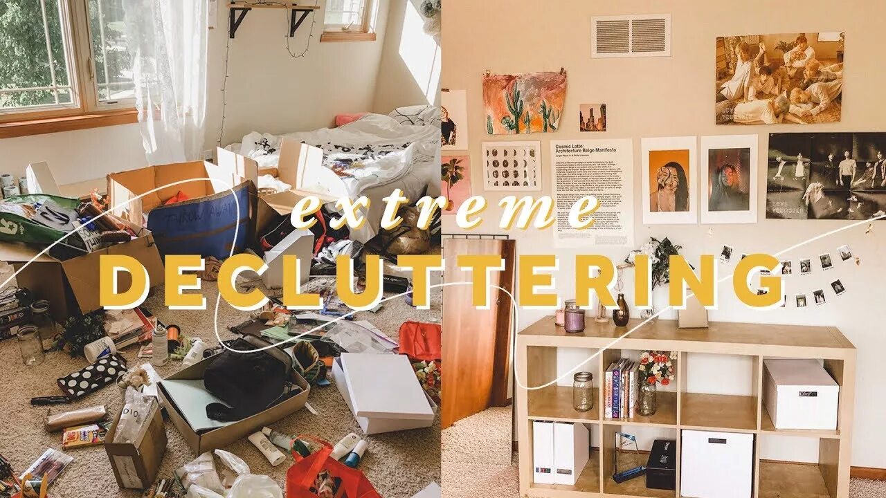 Declutter. Declutter room before after. declutter your room before after. decluttering. decluttering meme.