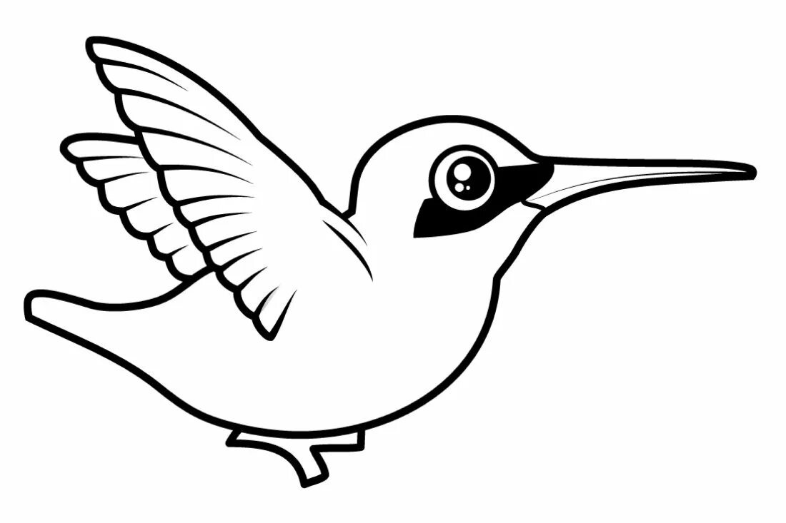 Птица рисунок раскраска