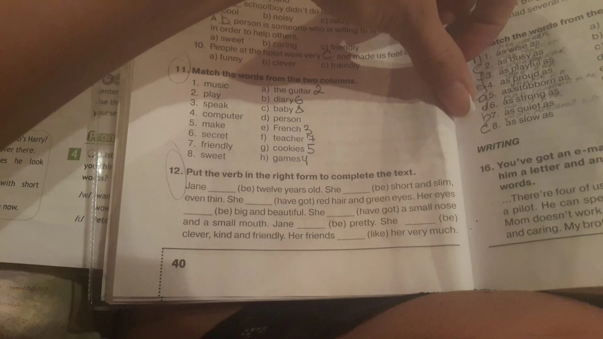 Put the verb in the right form. Put the verbs in the right form to complete the text. Put the verb in the right form to or -ing. Choose the right verb forms to complete the sentences.