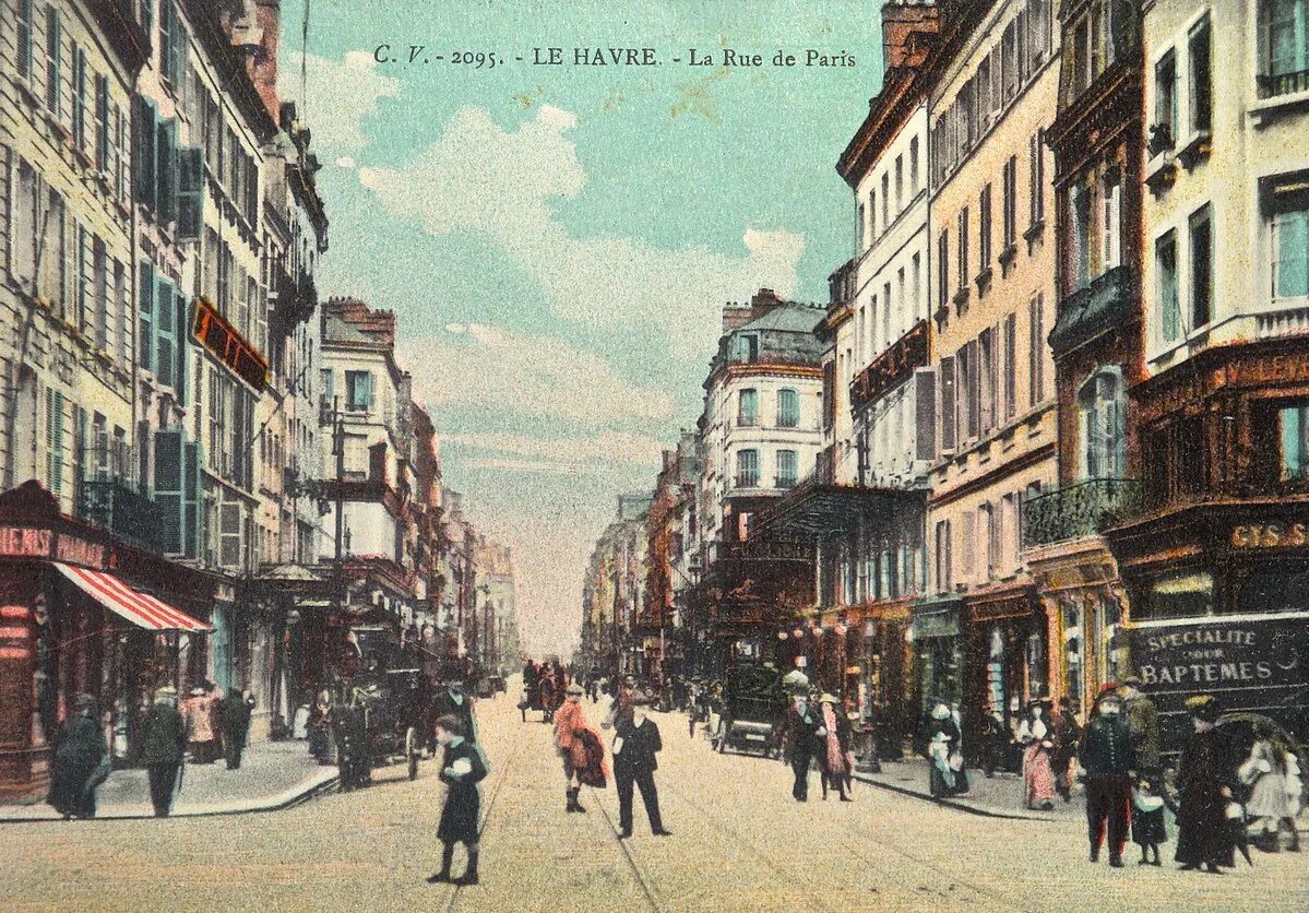 Гавр париж. Гавр город во франции. париж 1910. улица сен гийом париж.