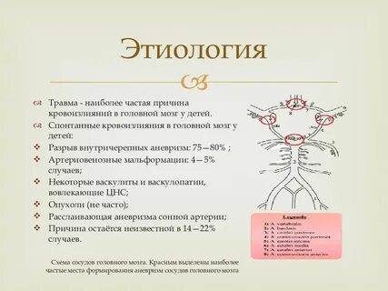 Что такое аневризма головного мозга причины