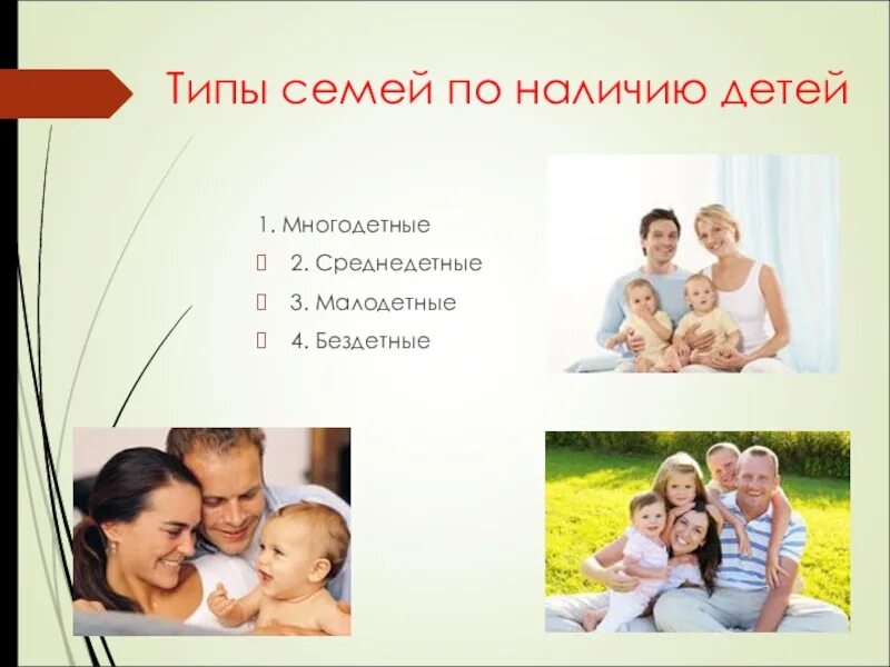 Семья и семейные отношения урок 6 класс. Презентация по обществознанию на тему семья. типы многодетных семей. многодетные малодетные и бездетные семьи. проект семейные отношения.