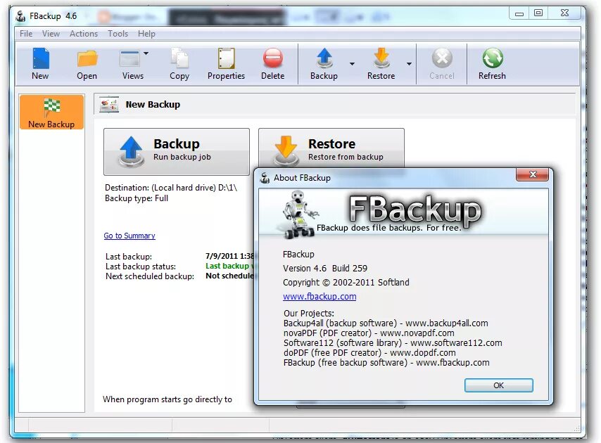 Backup4all. 8 key. Backup программа. Fbackup. Программа для резервного копирования backup главное окно программы.