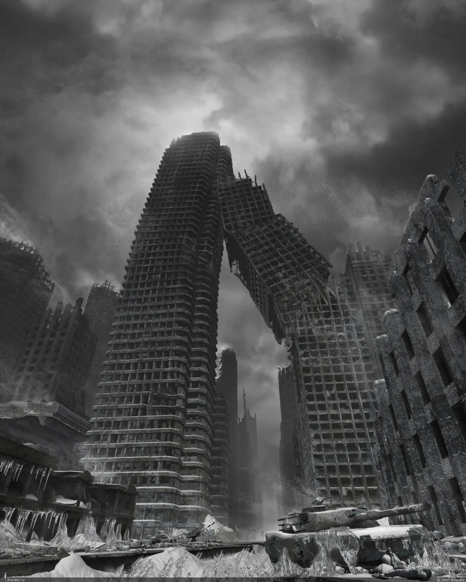 Рушащийся. Разрушенный город. Разрушенный небоскреб. Здания апокалипсис. Постапокалипсис город.