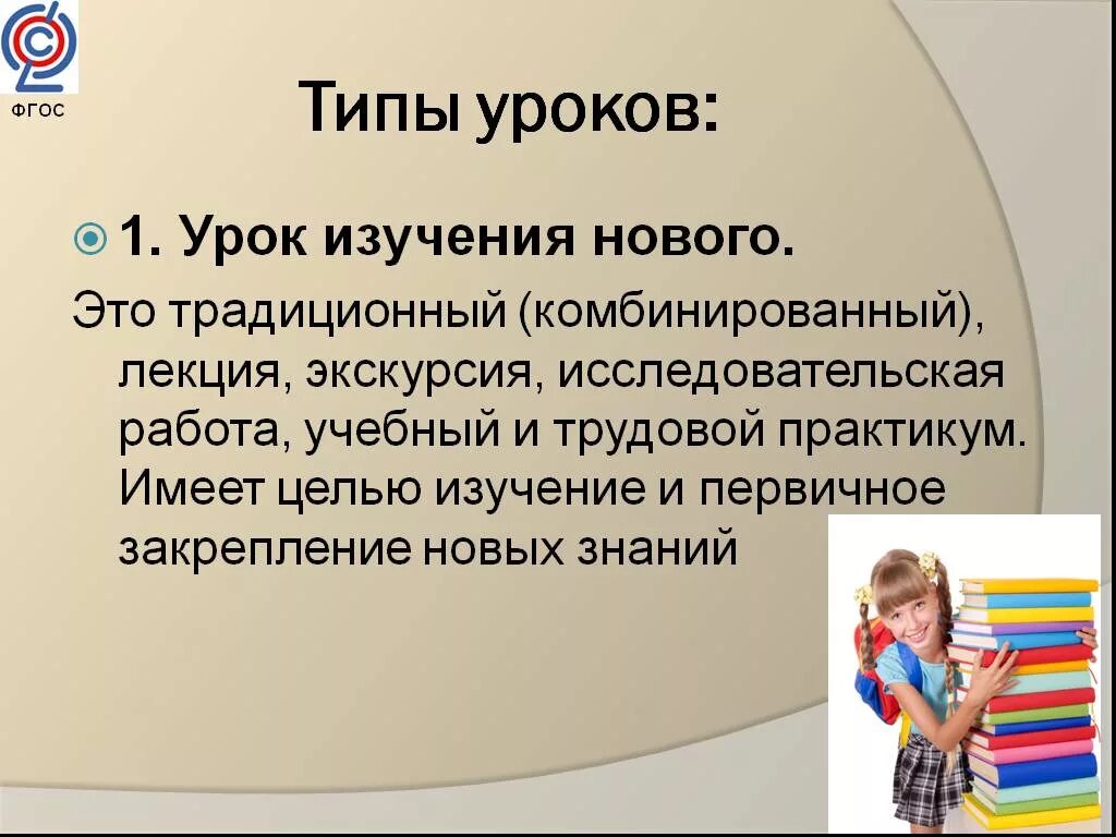 Урок 1 лекция. Урок по ФГОС. Урок изучения новых знаний. Типы уроков по ФГОС. Типы уроков в педагогике.