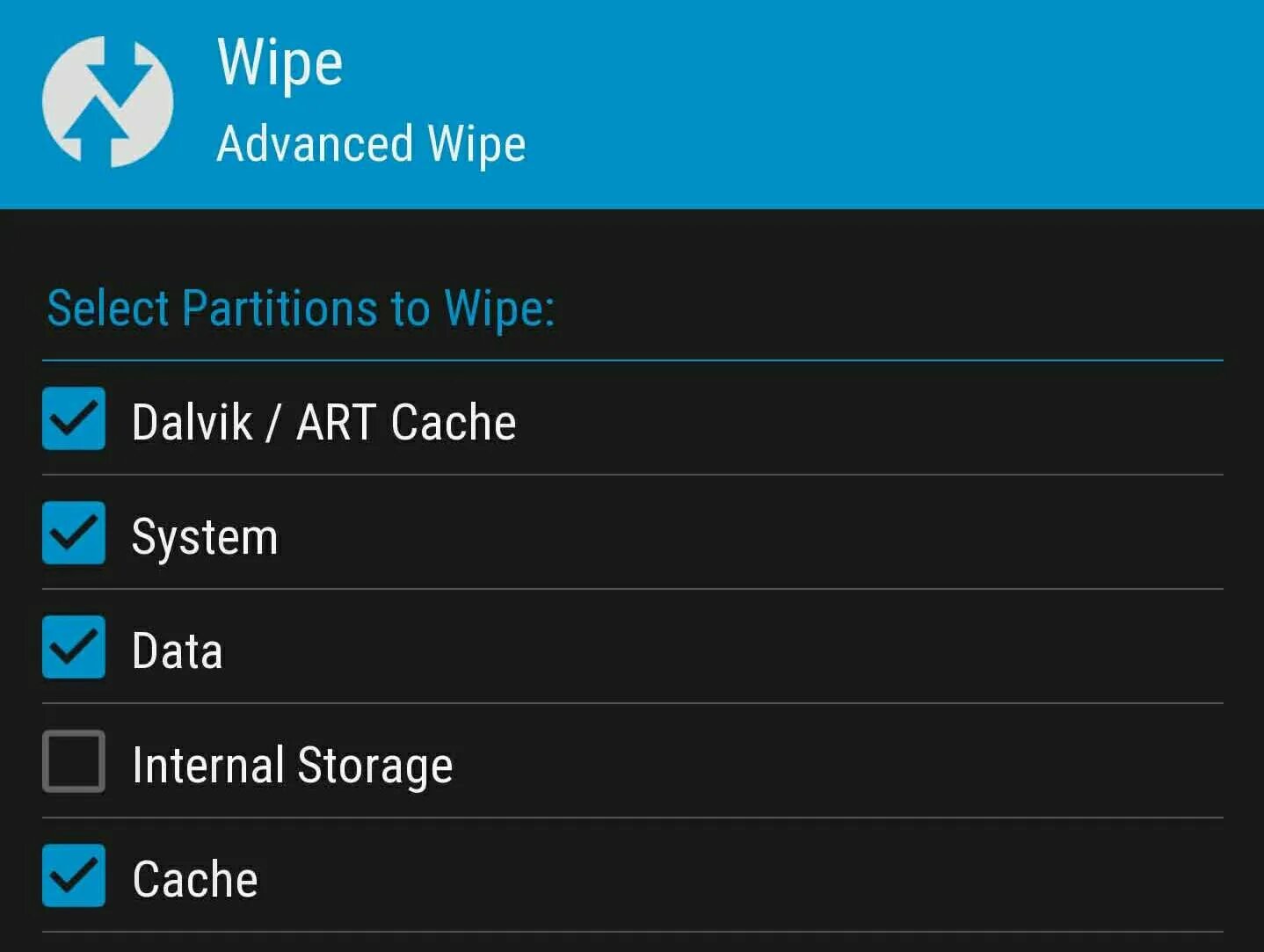 Select wipe. TWRP System Partition. Перезагрузка в TWRP. Format Dalvik Прошивка. Wipe cache Partition.