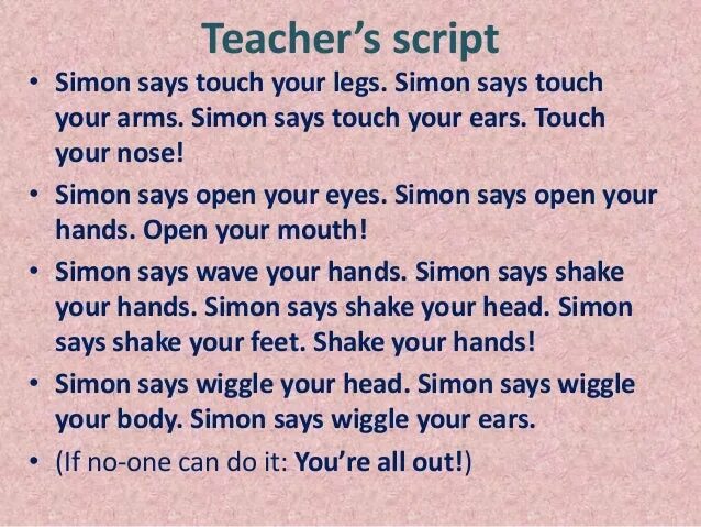 Command say. Simon says. Фразы для игры Simon says. Simon says задания. Simon says for Kids.
