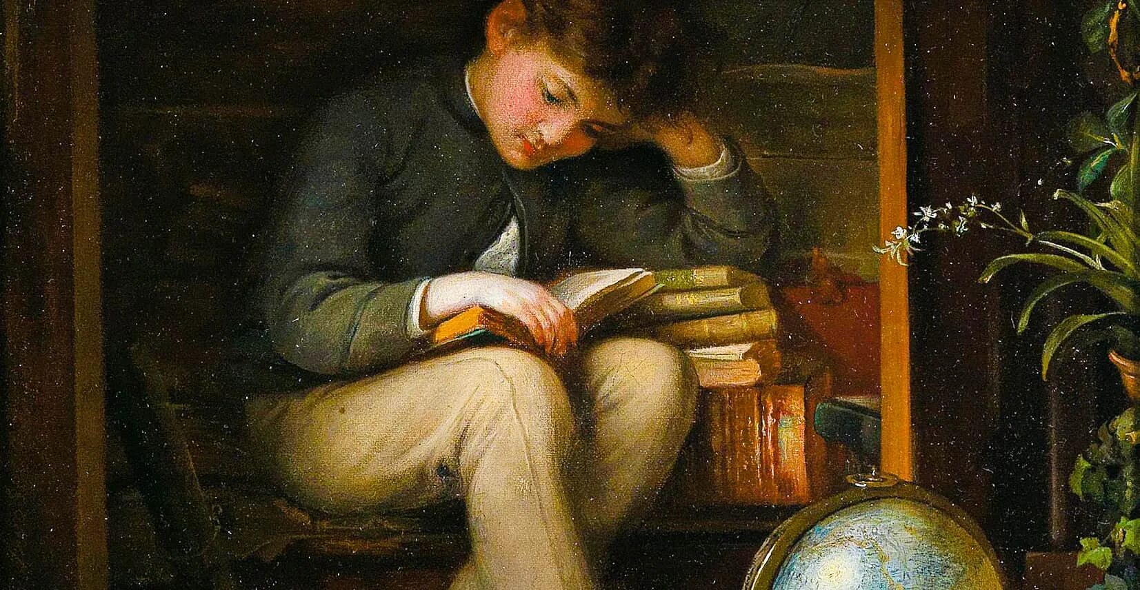 Картины Eduard Swoboda (1814-1902). Чтение в живописи. Книги в живописи. Детское чтение в живописи. Читать литературу 18