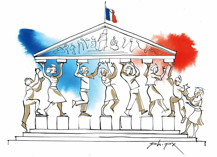 Театр на французском языке. Французский les symboles de la. Карикатура на Римский Сенат. Сенат Патриции карикатура. En french