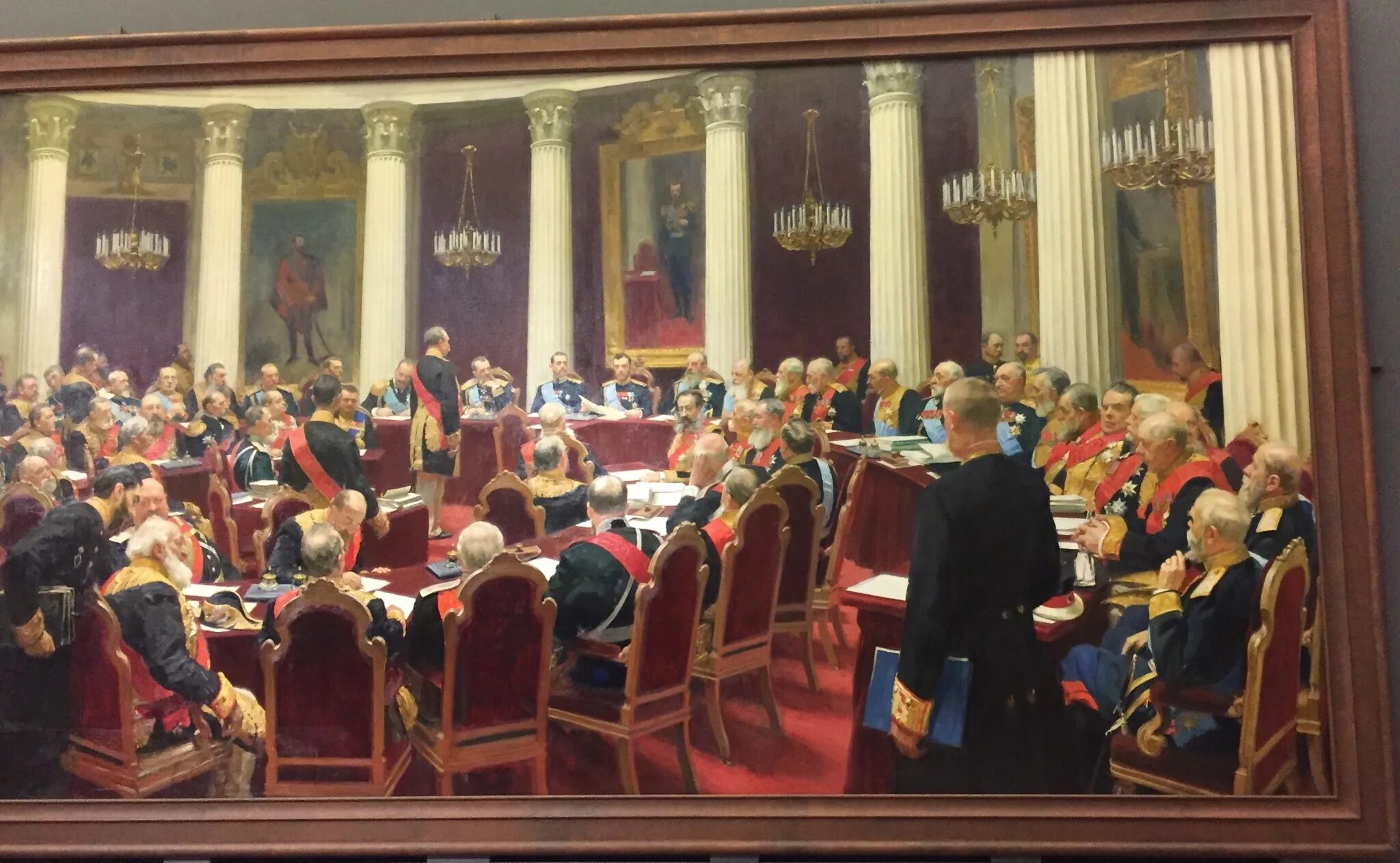Репин государственный совет картина. Репин торжественное заседание государственного совета 7 мая 1901 года. Сенат участники