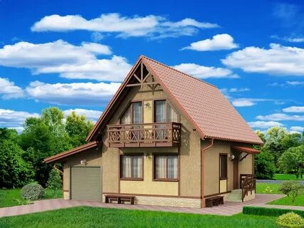 Проекты домов с мансардой 120 кв