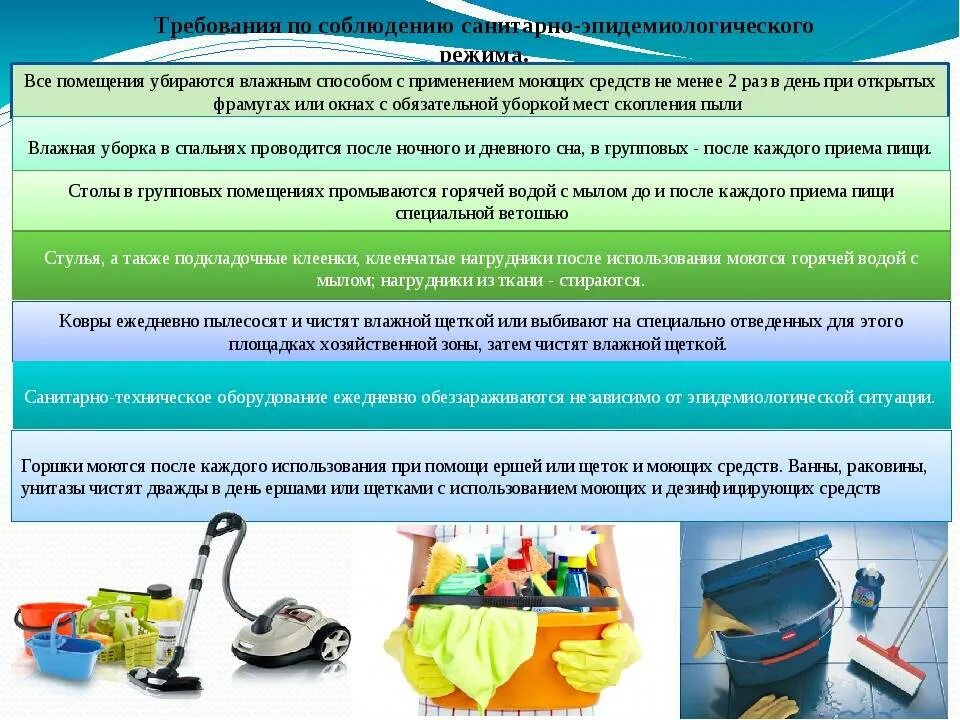 Виды санитарной работ