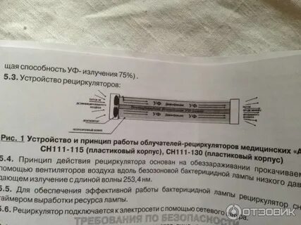 Бактерицидная лампа инструкция по применению