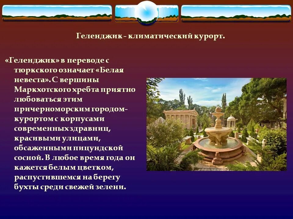 Сообщение город курорт. Сообщение город курорт