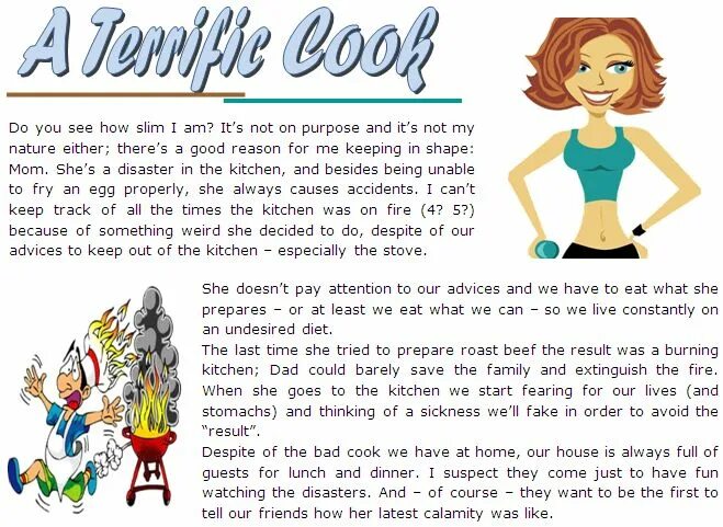 A terrific Cook ответы. Reading Comprehension 7 класс английский язык. A terrific Cook ответы на вопросы. A terrific Cook ответы английский язык. See how it goes