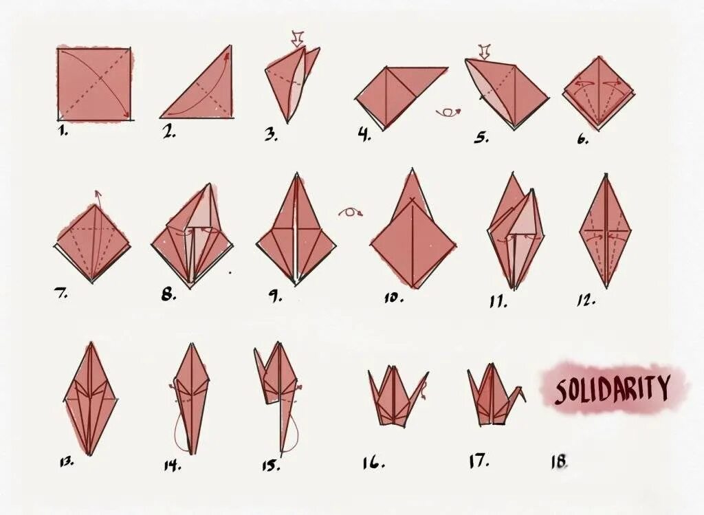 Журавли оригами как делать