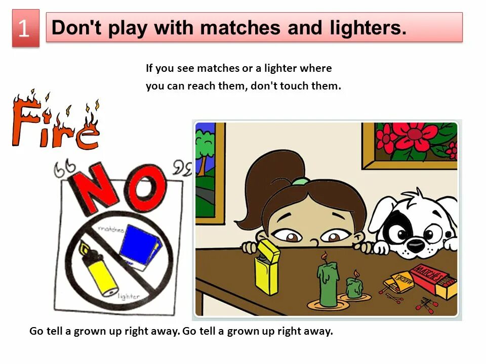 Don't Play with Matches. Don't Play with Fire. Fire Safety Rules. Don`t Play. Rules player