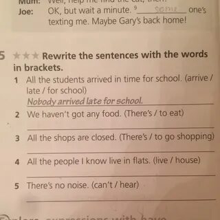 Give possible beginnings of the sentences