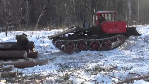 Работа трелевочного трактора