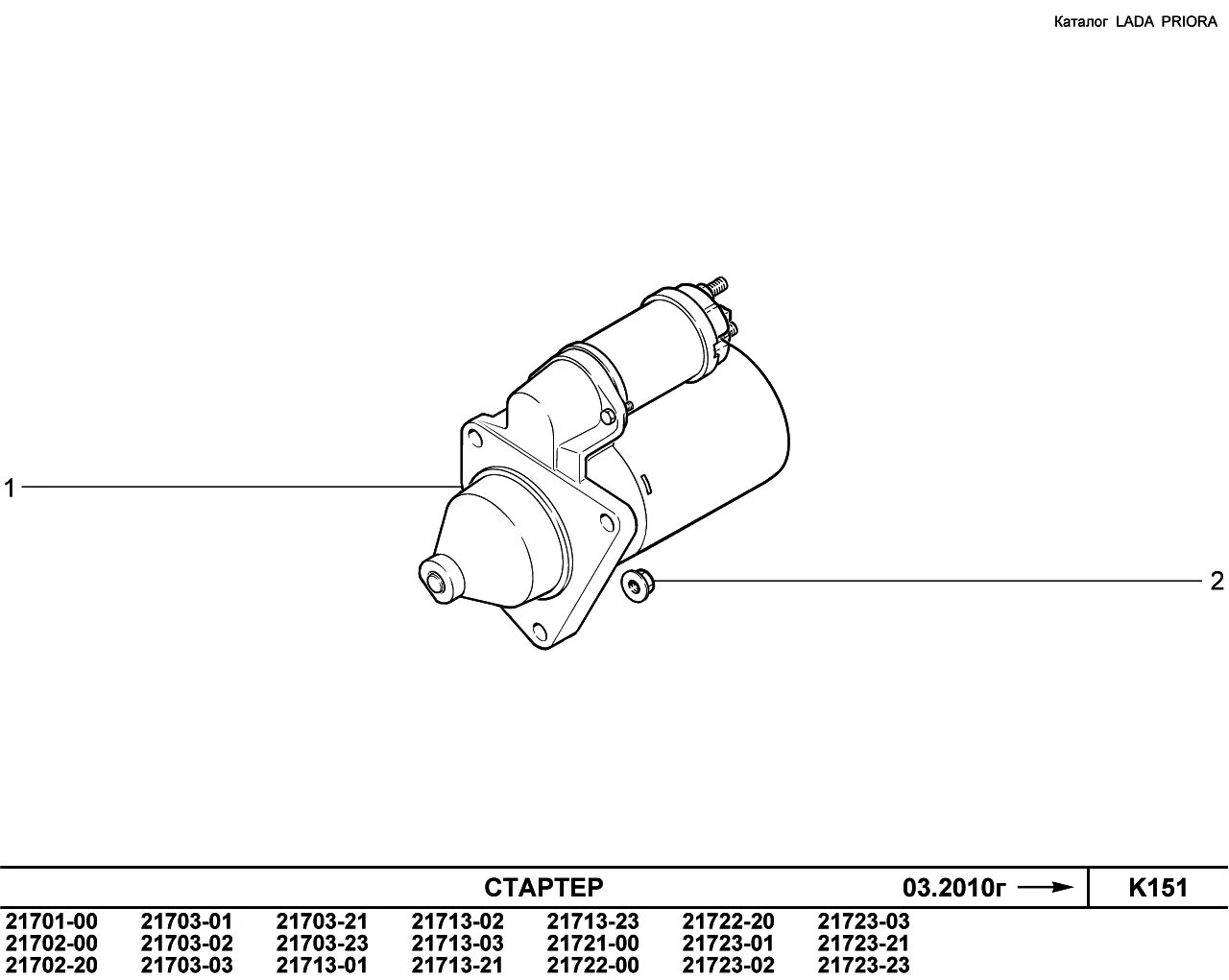 Bendix starter motor for LADA NIVA