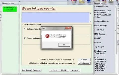 Communicate error