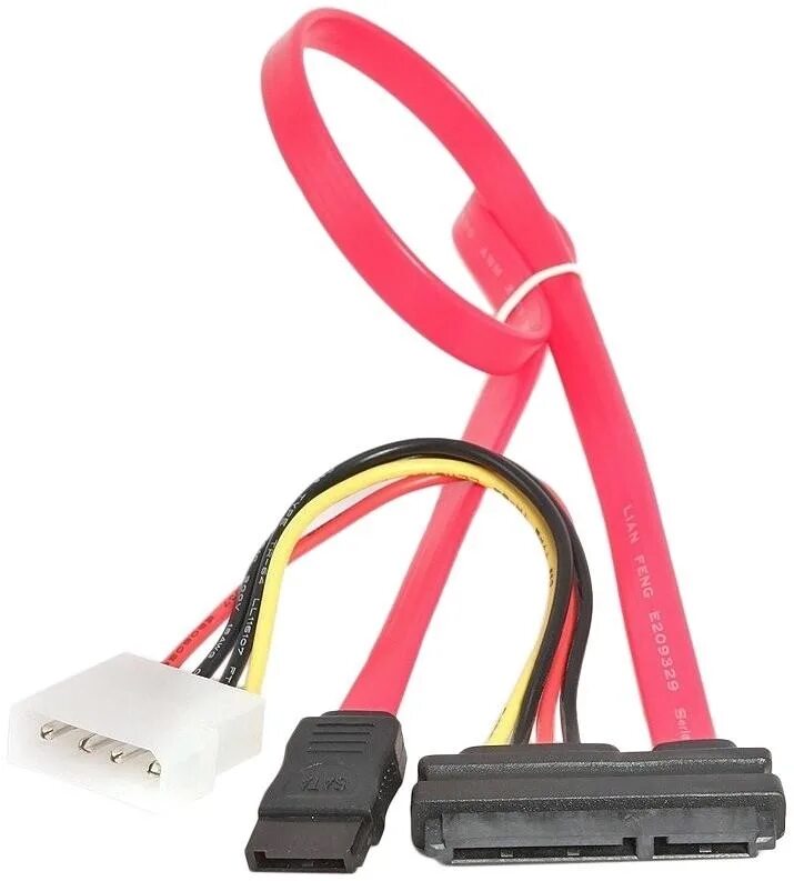 Cablexpert sata. Кабель SATA питание (Molex штек - SATA гнездо). Переходник Molex+SATA/SATA, 15pin+7pin, (длина инт - 45см, питание - 15см) VCOM <vhc7702> (1/250). SATA 7 Pin и 15 Pin.