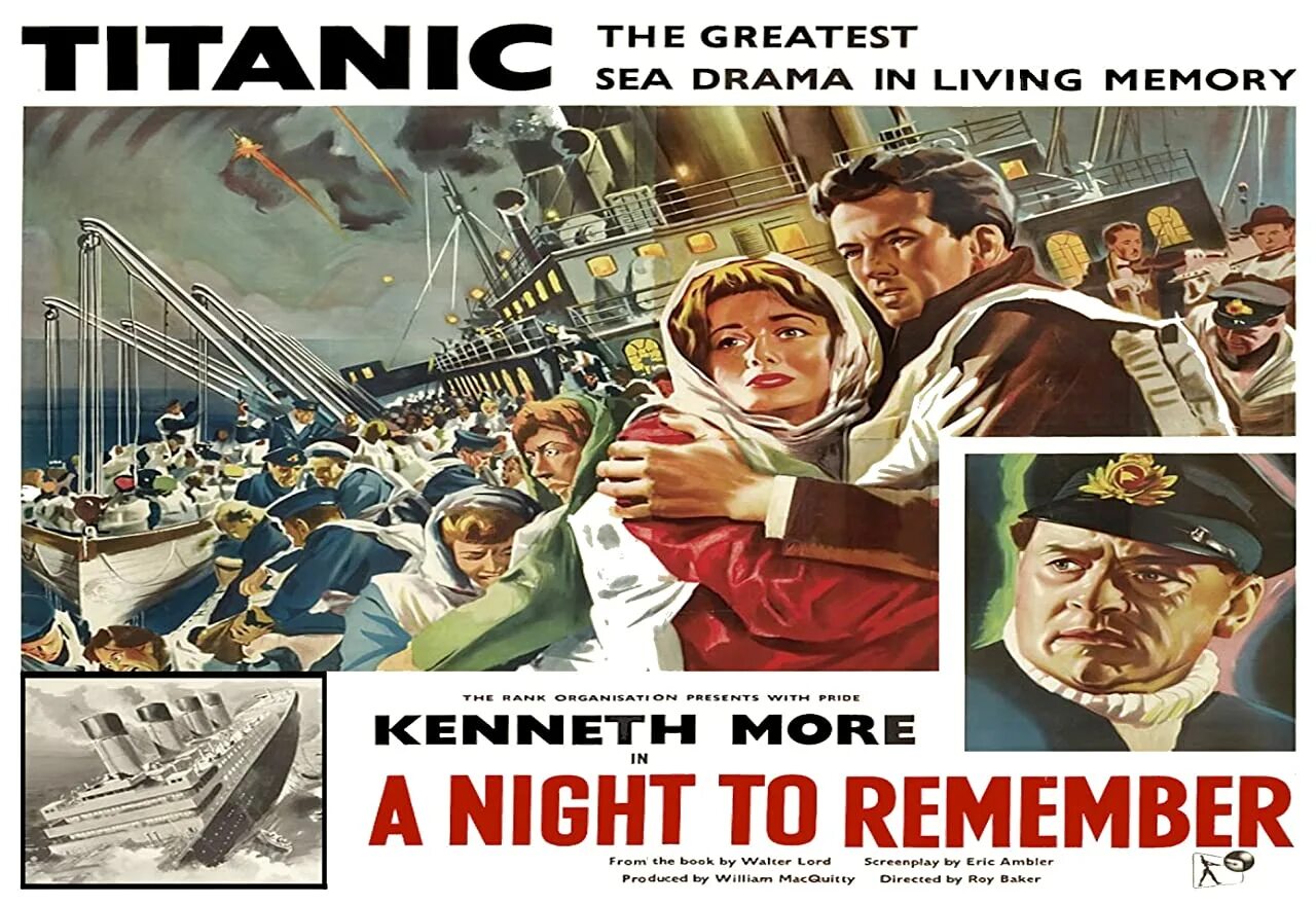 Гибель Титаника 1958. A Night to remember 1958 года.