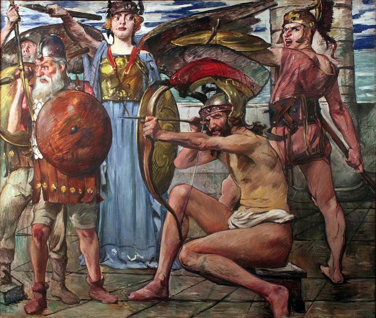 Древний рим одиссея. Греческий герой Одиссей. Ловис Коринт 1913. Подвиги Одиссея. Одиссей (мифология).
