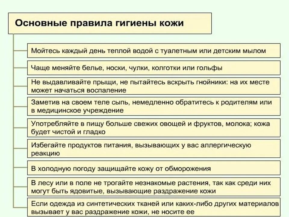 Схема гигиена кожных покровов. Правила гигиены кожи. Памятка гигиена кожи. Гигиена кожи правила ухода за кожей.