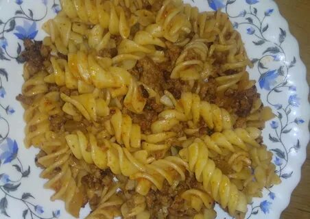 Макарон с фаршем пошаговый
