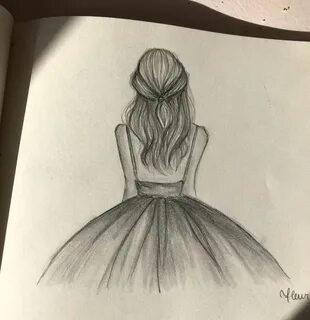 Как нарисовать девочку спиной