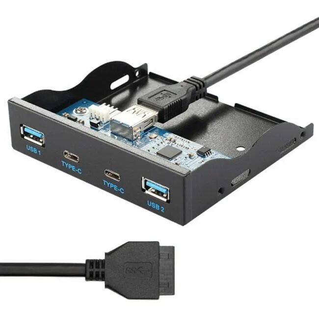 Usb type c на передней панели. Планка usb в 5,25 usb type c. ac-usb3-aa, адаптер проходной панельный usb3.0 гнездо (а) &gt; гнездо.