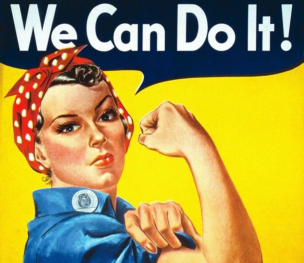 Женщина с плакатом. Советские плакаты про женщин. Плакат «we can do it! ». Плакаты в стиле we can do it.